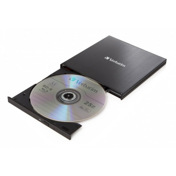 Verbatim Ekstern Ultra Hd - 4K Slimline Blu-ray Writer - med USB-C