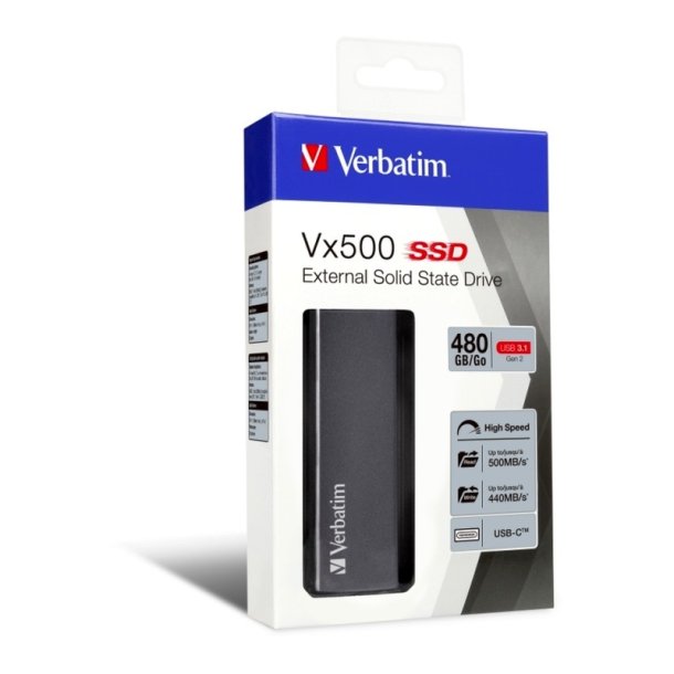 Verbatim VX500 - Ekstern SSD - USB 3.1 - G2 - 120GB - Silver