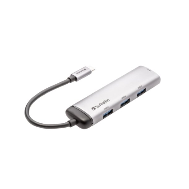 Verbatim USB-C - Multiport Hub - 4xUSB 3.2 - Silver