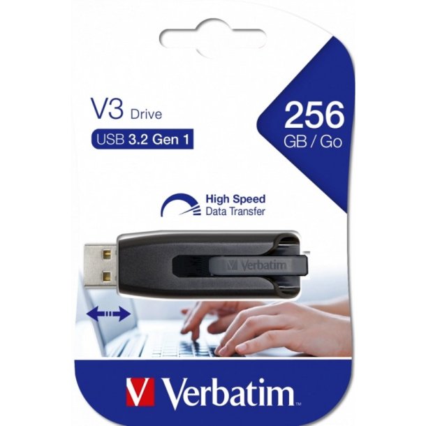 Verbatim Store &acute;N&acute; Go - USB 3.0 - SuperSpeed - V3 - 256GB - sort