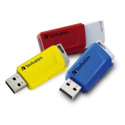Verbatim Store &acute;N&acute; Click - USB Drive - 16GB - Rd/Bl/gul - 3 stk.