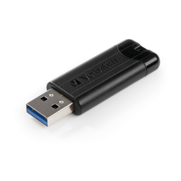 Verbatim PinStripe Drive - USB 3.0 - 128GB - sort