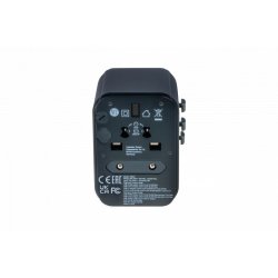 Verbatim Universal Travel Adapter - UTA-03 - 1xAC + 2xUSB + 2xType-C (PD30W) - Sort
