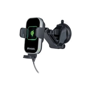 Verbatim FWC-03 Pro IQ - bilholder/lader - Aktiv - Tr�dl�s opladning - Sort