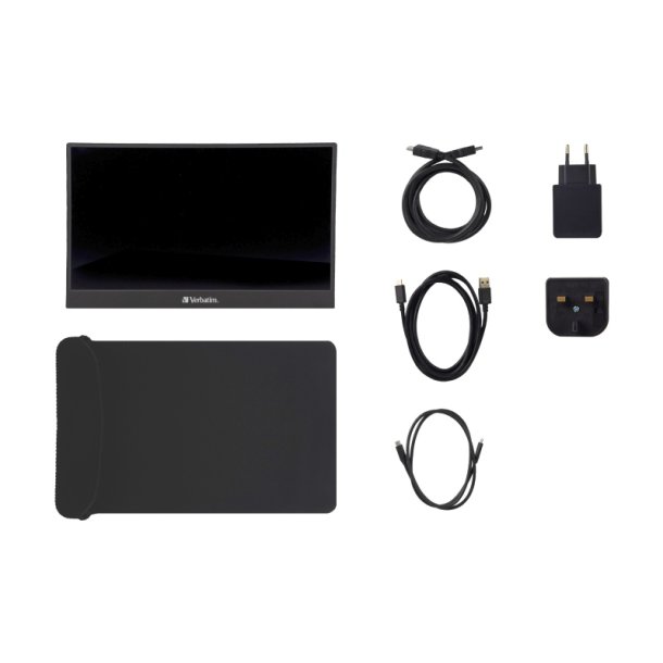Verbatim 14'' brbar skrm - Full HD (1920x1080 pixel) - 1080p - 6 ms - Sort