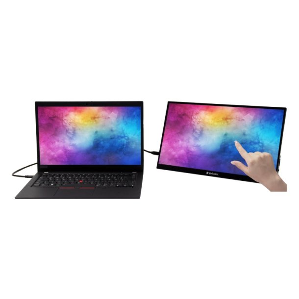 Verbatim 15,6'' brbar Touchskrm - Full HD (1920x1080 pixel) - 1080p - 6 ms - Sort