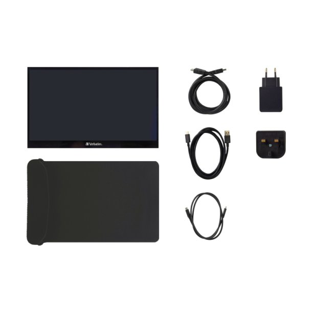 Verbatim 17,3'' brbar Touchskrm - Full HD (1920x1080 pixel) - 1080p - 6 ms - Sort