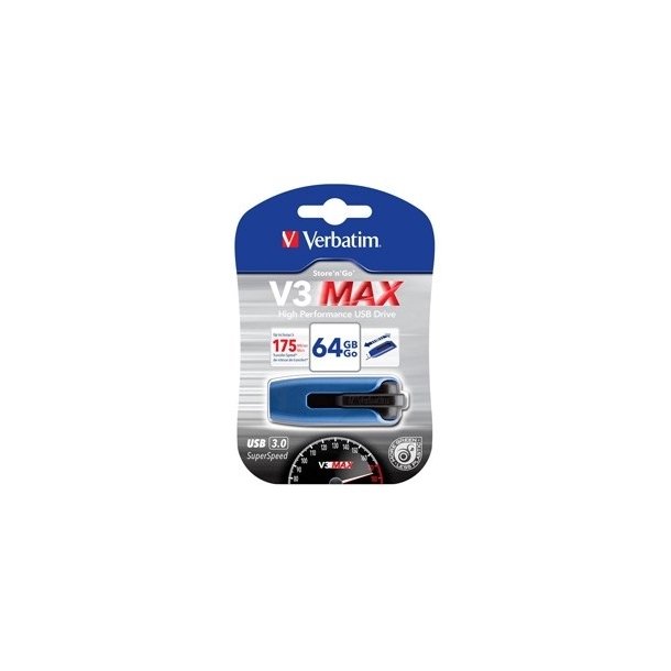 Verbatim Store &acute;N&acute; Go - USB key - 64GB - SuperSpeed - V3 - MAX - USB 3.0