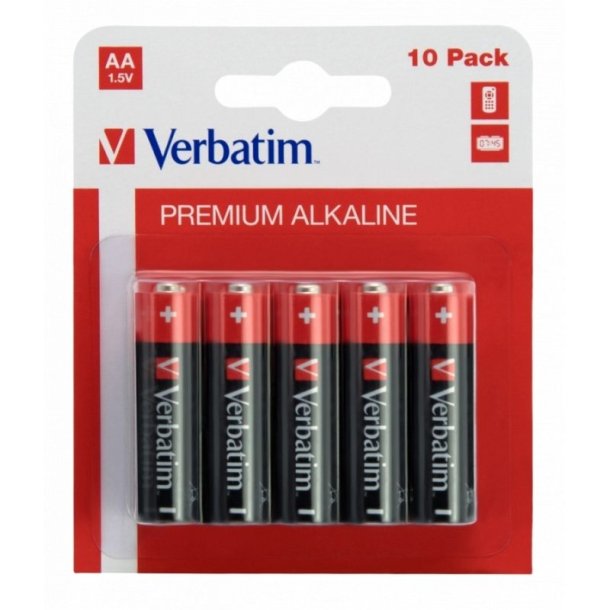 Verbatim Batteri - Alkaline - AA/LR6 - Pakke med 10 stk.