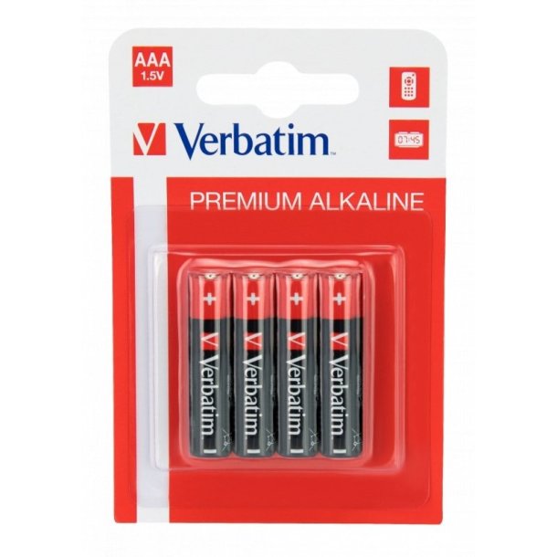 Verbatim Batteri - Alkaline - AAA/LR03 - Pakke med 4 stk.