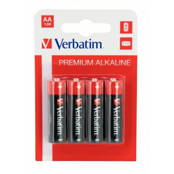 Verbatim Batteri - Alkaline - AA/LR6 - Pakke med 4 stk.