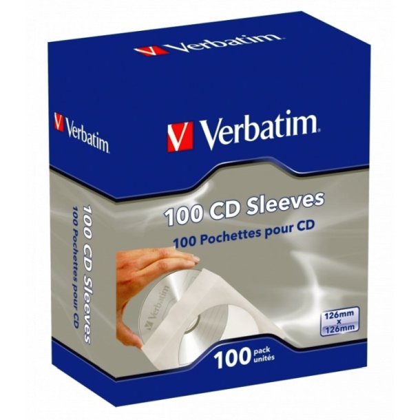 Verbatim CD - Paper Sleeves - 100 stk. - Vindue og klap