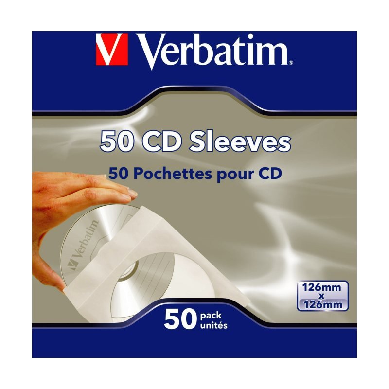 Verbatim CD - Paper Sleeves - 50 stk. - Vindue og klap