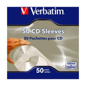 Verbatim CD - Papir Sleeves - 50 stk. - Vindue og klap