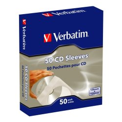 Verbatim CD - Papir Sleeves - 50 stk. - Vindue og klap