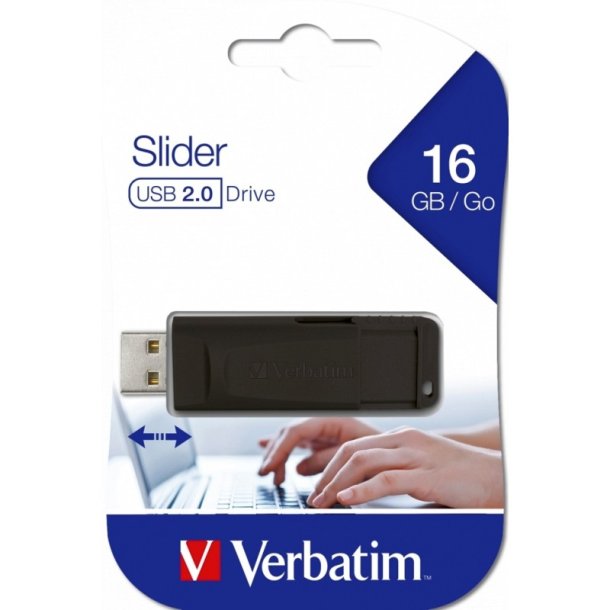 Verbatim USB 2.0 - Store &acute;N&acute; Go - Slider - 16GB - Black