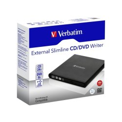 Verbatim Mobile - Slimline DVD rewriter - USB 2.0 - sort
