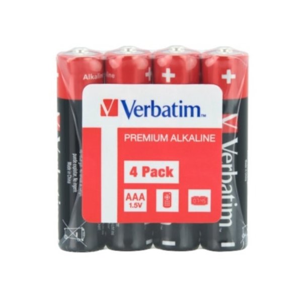 Verbatim Alkaline Batteri - AAA - Pakke med 4 stk.