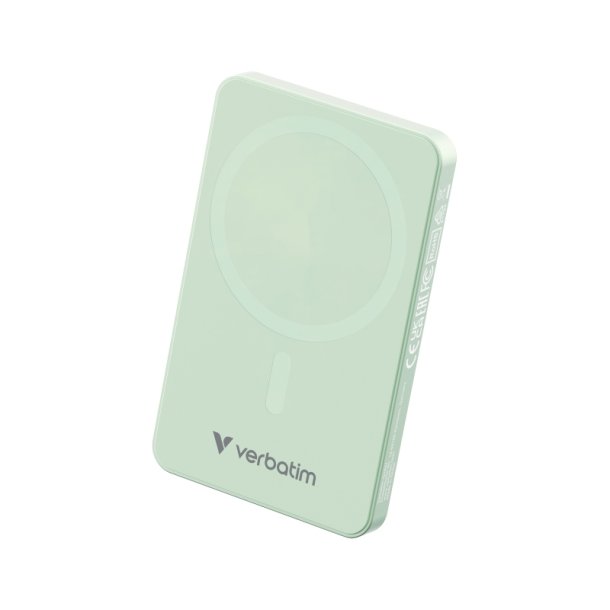 Verbatim Powerbank - Charge 'N' Go Essentials - Magnetic Wireless 5000Mah Green 
