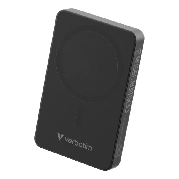 Verbatim Powerbank - Charge 'N' Go Essentials - Magnetic Wireless 10000Mah Black 
