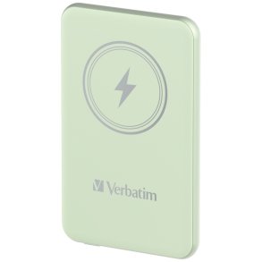 Verbatim Powerbank - Charge 'N' Go Magnetic - Wireless 5000 Green 