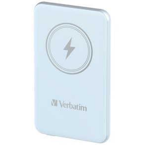 Verbatim Powerbank - Charge 'N' Go Magnetic - Wireless 5000 Blue 