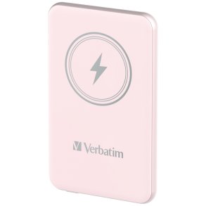 Verbatim Powerbank - Charge 'N' Go Magnetic - Wireless 5000 Pink 