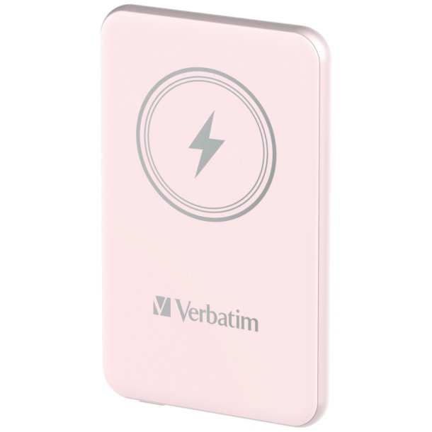 Verbatim Powerbank - Charge 'N' Go Magnetic - Wireless 5000 Pink 