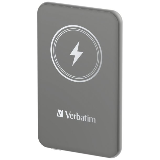 Verbatim Powerbank - Charge 'N' Go Magnetic - Wireless 5000 Grey 