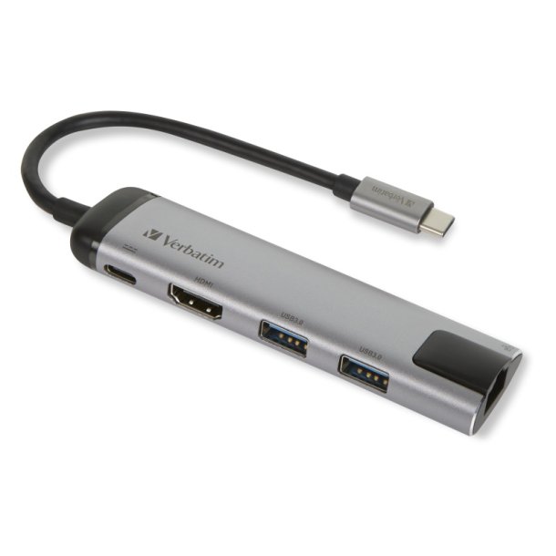 Verbatim Dockingstation - Ledningsf�rt - USB 3.2 Gen 1 (3.1 Gen 1) Type-C