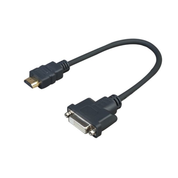 Vivolink - PROHDMIADAPDVI - Straight - Gold - 0.2 m - HDMI Type A (Standard) - DVI-D - Male