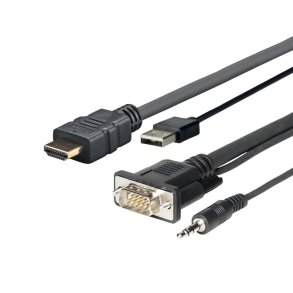 Vivolink - PRO HDMI+USB+VGA/AUDIO - 2 m - Male - Straight - Black - 1.4 - 1920 x 1080 (HD 1080)