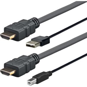 Vivolink - PROHDMIUSBAB5AMP - Straight - Gold - 5 m - Male - 2.0 - 2.2
