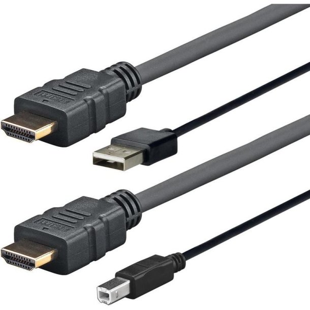 Vivolink - PROHDMIUSBAB5AMP - Straight - Gold - 5 m - Male - 2.0 - 2.2