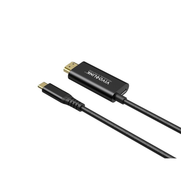 Vivolink - PROUSBCHDMIMM2-CHARGE - USB 3.2 Gen 1 (3.1 Gen 1) - USB C - Male - Straight - Nylon/Polyvinyl Chloride (PVC) 
