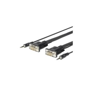 Vivolink - PROVGAMCS1.8 - Straight - Gold - 1.8 m - VGA (D-Sub) + 3.5mm - Male - 1920 x 1200 pixels