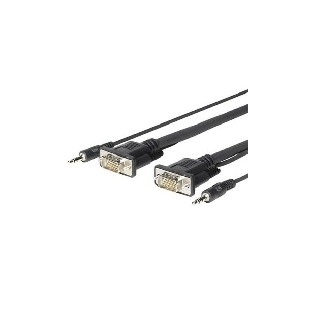 Vivolink - PROVGAMCS1.8 - Straight - Gold - 1.8 m - VGA (D-Sub) + 3.5mm - Male - 1920 x 1200 pixels