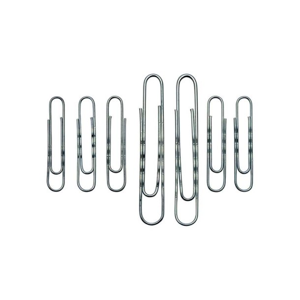 Wedo papir clips - 50mm - zinkbelagt metal - kasse med 100 stk.