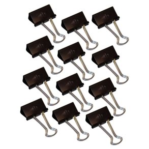 Wedo Papirklemme i metal - Foldback - 32mm - 13mm �bning - sort
