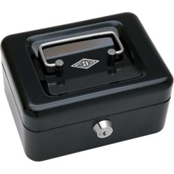 Wedo 701 sort Pengekasse med mntbakke - nglels - 15x12x8cm