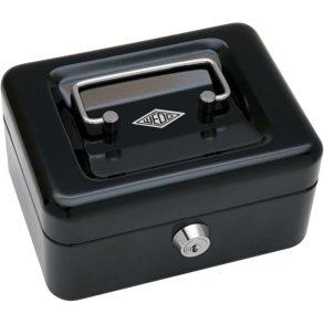 Wedo 701 sort Pengekasse med mntbakke - nglels - 15x12x8cm