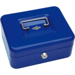 Wedo 702 bl Pengekasse med mntbakke - nglels - 20x16x9cm