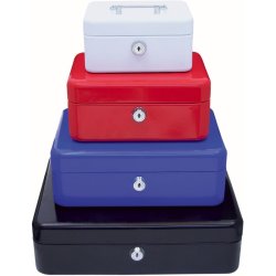 Wedo 704 hvid Pengekasse med mntbakke - nglels - 30x24x9cm