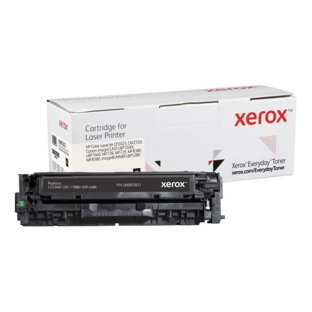 Xerox Everyday Remanufactured Tonerpatron - Sort - (Svarer til: HP CC530AGPR-44BK) - 3500 sider