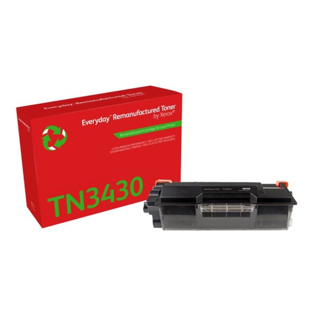 Xerox Everyday Remanufactured Tonerpatron - Sort - (Svarer til: Brother TN-3430) - 3000 sider