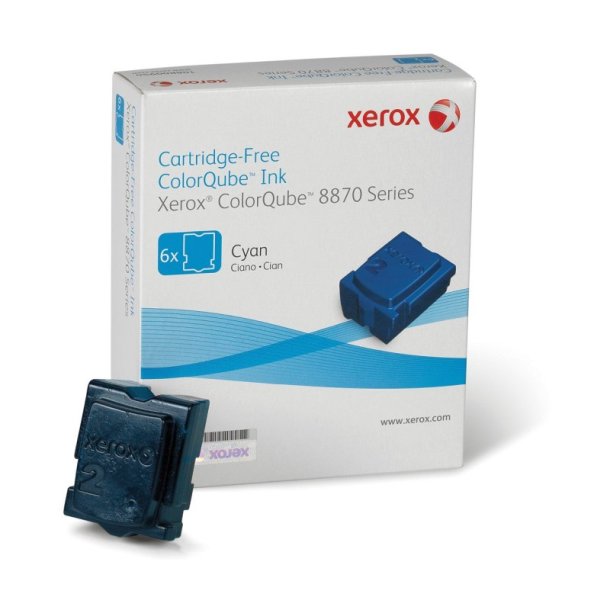 Xerox ColorQube 8000 - stix - Solid Ink/fast blk - cyan - 6 stk.