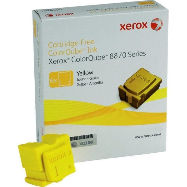 Xerox ColorQube 8000 - stix - Solid Ink/fast blk - yellow - 6 stk.