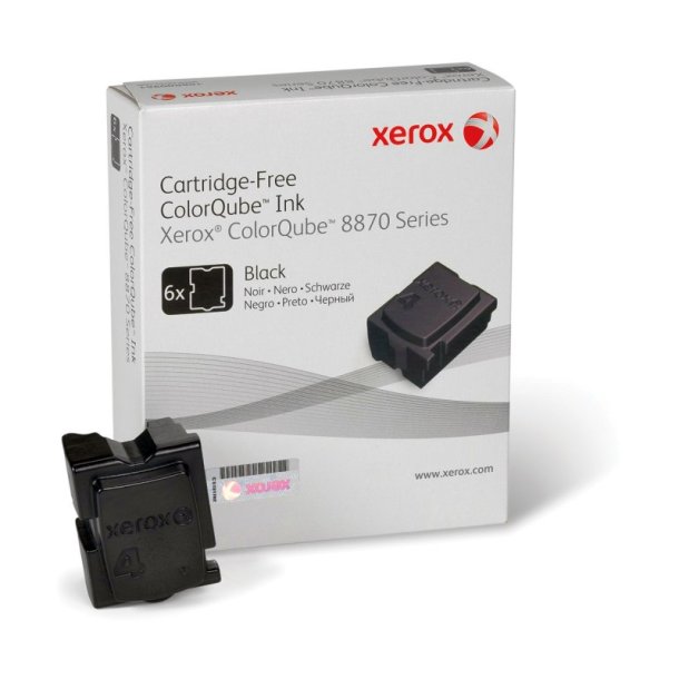 Xerox ColorQube 8000 - stix - Solid Ink/fast blk - sort - 6 stk.