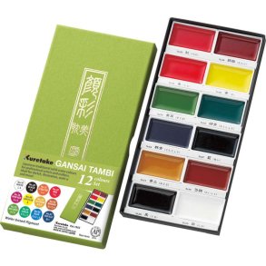 ZIG Gansai Tambi Aquarell 12 - akvarel farves�t