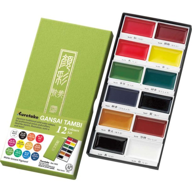 ZIG Gansai Tambi Aquarell 12 - akvarel farvest